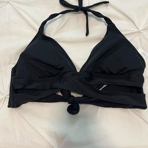 Black bathing suit top, size M